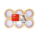 Apli Cinta Pintor 25mm x 45m - Adhesivo de Alta Resistencia - Facil de Cortar - Ideal para Pintura y Decoracion (6 unidades)