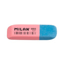 Milan 860 Goma de Borrar Biselada - Doble Uso - Flexible - Miga de Pan - Caucho - Color Rosa/Azul (60 unidades)