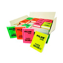 Milan Nata 2036 Goma de Borrar Rectangular - Plastico - Suave - Diseño Libro - Colores Fluorescentes Surtidos (36 unidades)