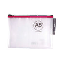 Apli Sobres Porta-Todo de Goma Eva Transparente - Tamaño A5 (235x175mm) - Suaves, Resistentes y Duraderos - Cierre de Cremallera - Colores Surtidos (20 unidades)
