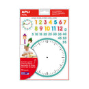 Apli Gomets Tematicos las Horas - 360 Gomets en 12 Hojas - Ayuda en el Aprendizaje de las Horas y Habilidades Motoras - Adhesivo Removible - Ideal para Escuelas - Adhesivo Base Agua - Libre de Disolventes - Colorido (5 unidades)