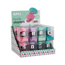 Apli Nordik Collection Grapadora Tamaño 63mm Grapas Nº22/6-24/6 - Cada Grapadora Incluye 1.000 Grapas Plateadas - Colores Surtidos (16 unidades)