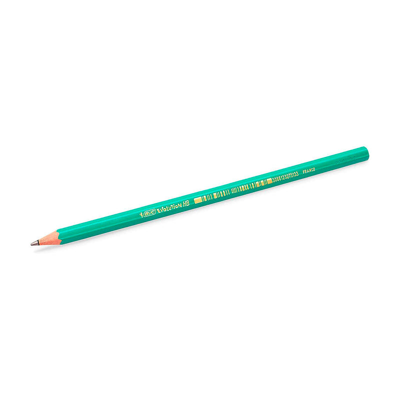 Bic Evolution Original Lapiz de Grafito Hexagonal - Mina HB Ultrarresistente - Sin Madera - No se Astilla (12 unidades)
