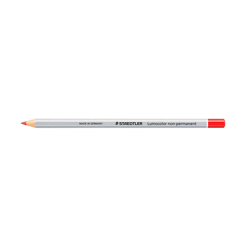 Staedtler Lumocolor 108 Lapiz de Color Hexagonal - Especial para Superfiices Lisas - Marcado Opaco - Color Rojo (12 unidades)