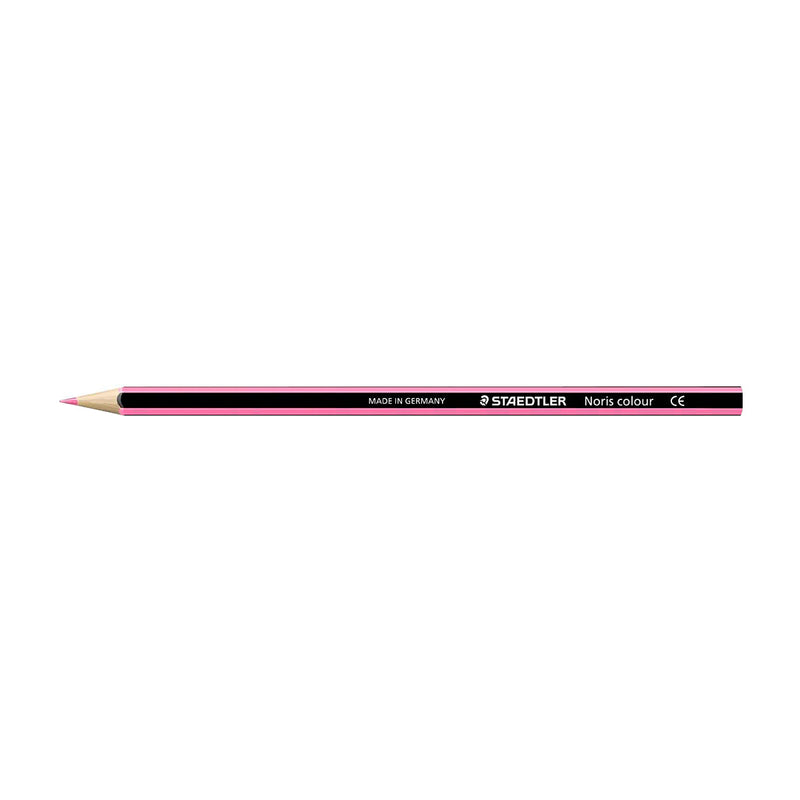 Staedtler Noris Colour 185 Lapiz Hexagonal de Color - Resistencia a la Rotura - Material Wopex - Color Rosa (12 unidades)