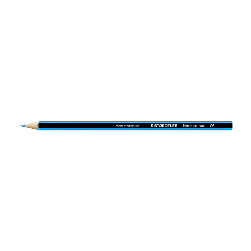 Staedtler Noris Colour 185 Lapiz Hexagonal de Color - Resistencia a la Rotura - Material Wopex - Color Azul Claro (12 unidades)