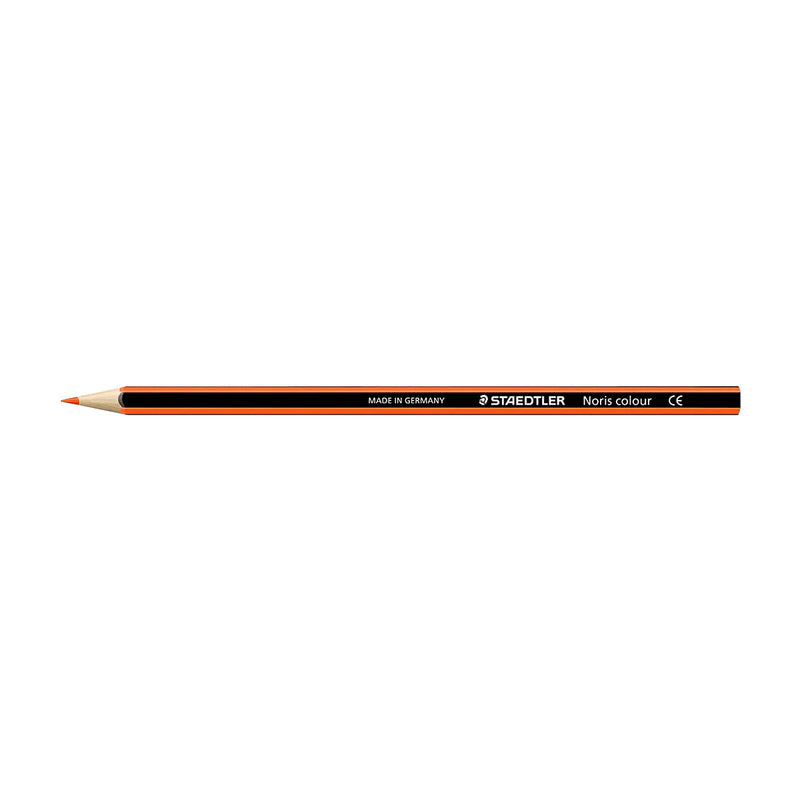 Staedtler Noris Colour 185 Lapiz Hexagonal de Color - Resistencia a la Rotura - Material Wopex - Color Naranja (12 unidades)