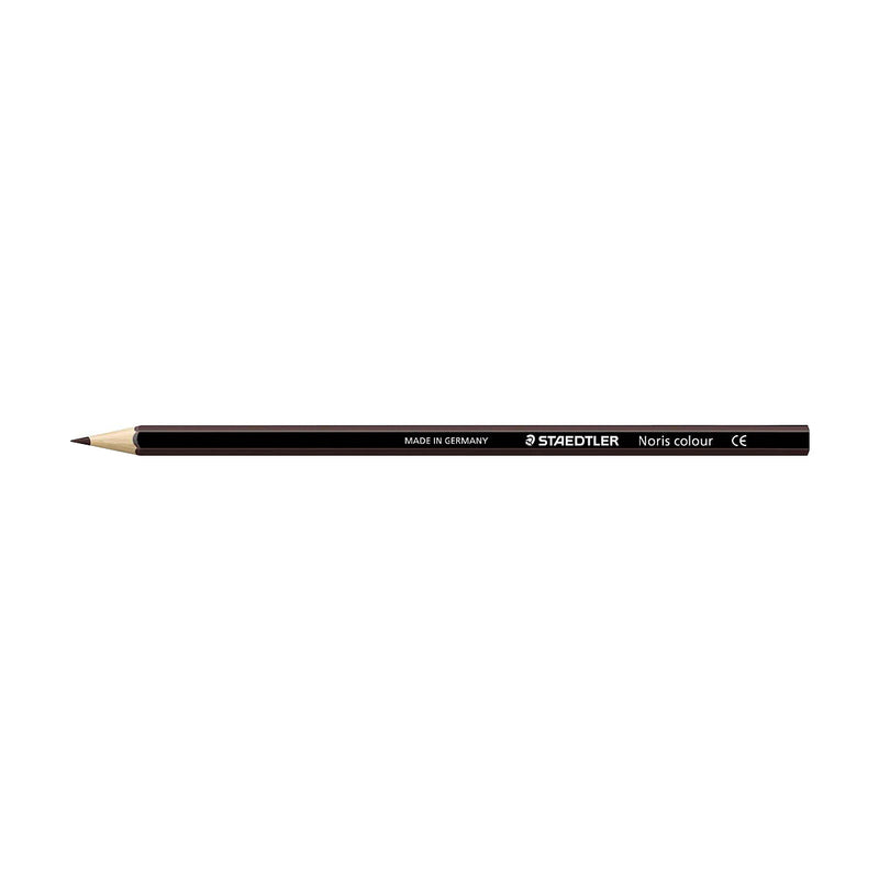 Staedtler Noris Colour 185 Lapiz Hexagonal de Color - Resistencia a la Rotura - Material Wopex - Color Marron (12 unidades)