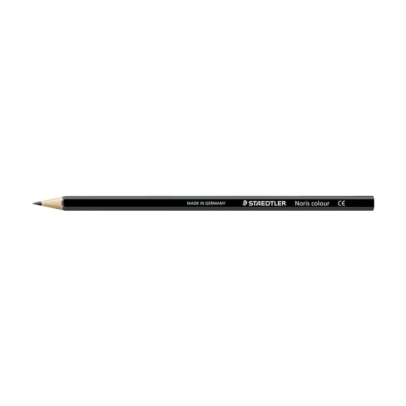 Staedtler Noris Colour 185 Lapiz Hexagonal de Color - Resistencia a la Rotura - Material Wopex - Color Negro (12 unidades)