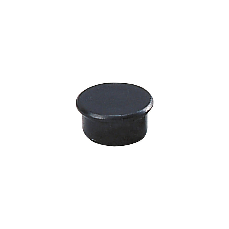 Dahle 95513 Pack de 10 Imanes para Pizarra Blanca - Diametro de 13mm - Color Negro