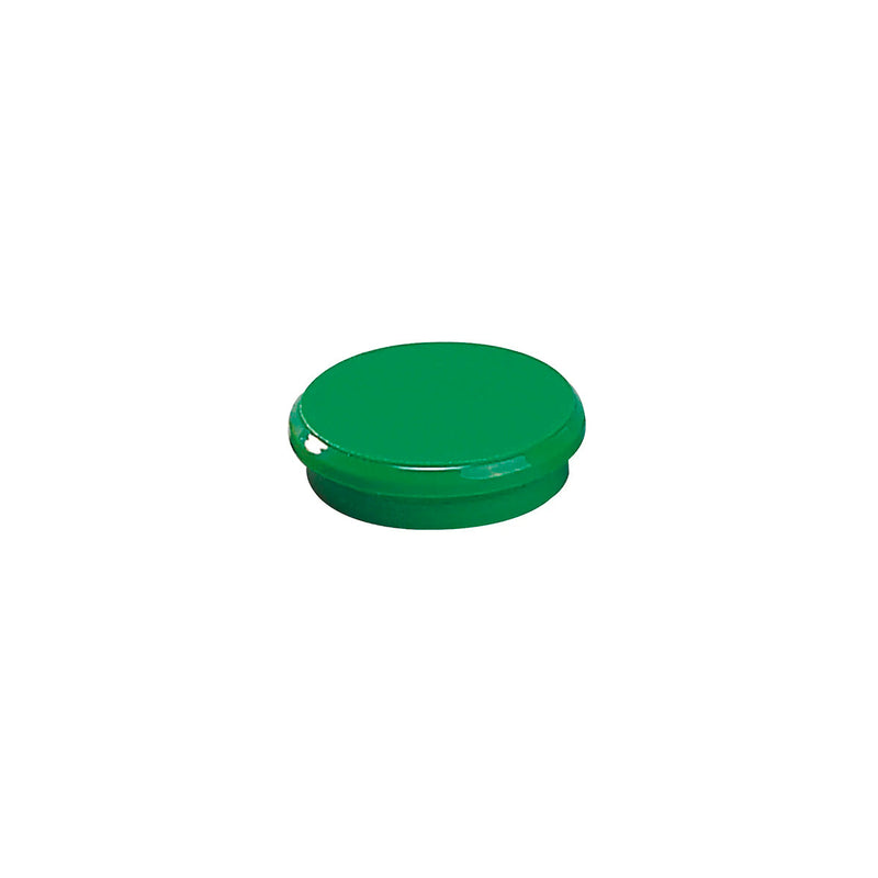 Dahle 95524 Pack de 10 Imanes para Pizarra Blanca - Diametro de 24mm - Color Verde