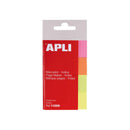Apli Pack de 160 Indices Adhesivos de Papel 50x20mm - 40 Hojas por Color - Facil de Despegar - Organiza Tus Documentos - Colores Amarillo, Rosa, Naranja y Verde