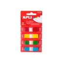 Apli Indices Adhesivos Film Zigzag 45x12mm 4 Dispensadores de 35 Indices de 4 Colores - Faciles de Aplicar - Adhesivo de Calidad - Diseño Zigzag - Organiza Tus Documentos - Multicolor