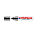 Edding 800 Rotulador Permanente - Punta Biselada - Trazo entre 4 y 12 mm. - Recargable - Secado Instantaneo - Color Negro (5 unidades)