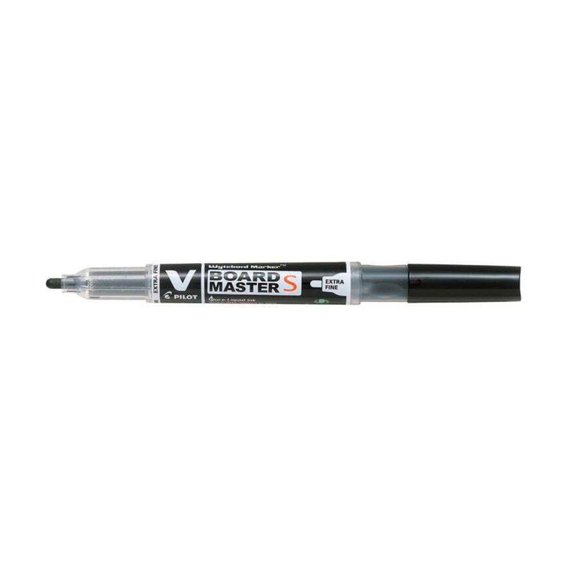 Pilot V-Board Master S Begreen Rotulador para Pizarra Blanca - Punta Redonda 3.5mm - Trazo 1.3mm - 80% Plastico Reciclado - Recargable - Color Negro (10 unidades)