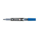 Pilot V-Board Master S Begreen Rotulador para Pizarra Blanca - Punta Redonda 3.5mm - Trazo 1.3mm - 80% Plastico Reciclado - Recargable - Color Azul (10 unidades)
