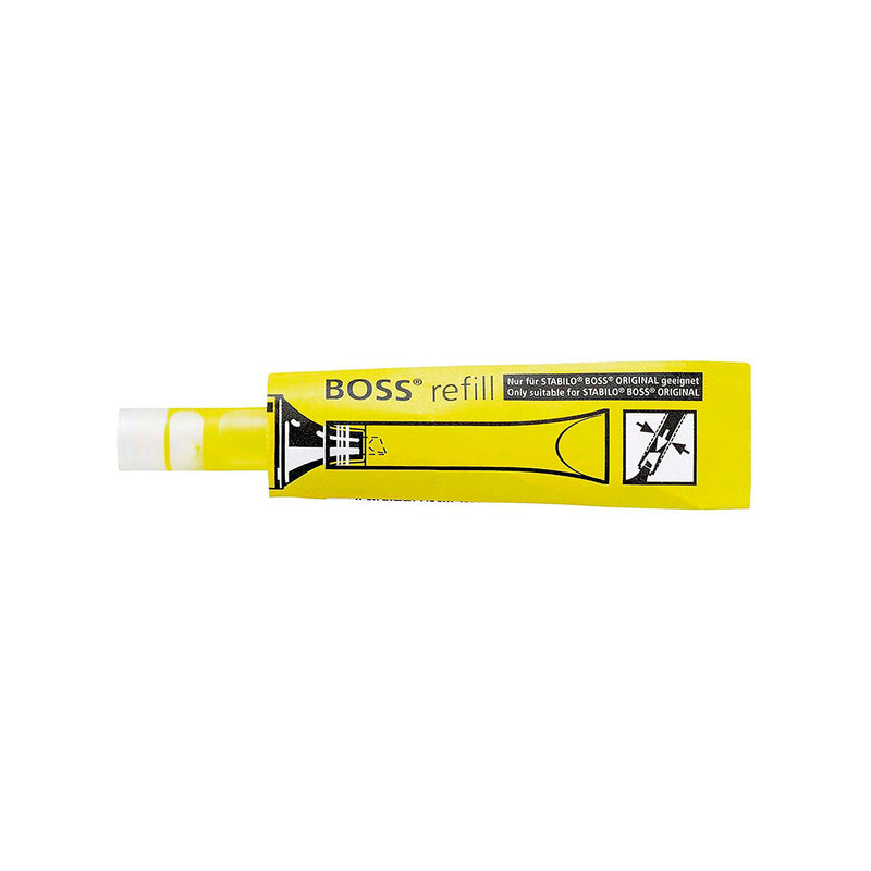 Stabilo Boss 70 Pack de 20 Recargas de 3ml para Marcador Fluorescente - Tinta con Base de Agua - Color Amarillo Fluorescente (20 unidades)