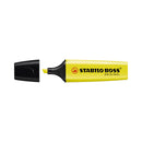Stabilo Boss 70 Rotulador Marcador Fluorescente - Trazo entre 2 y 5mm - Recargable - Tinta con Base de Agua - Color Amarillo Fluorescente (10 unidades)
