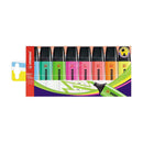 Stabilo Boss 70 Pack de 8 Marcadores Fluorescentes - Trazo entre 2 y 5mm - Recargable - Tinta con Base de Agua - Colores Surtidos