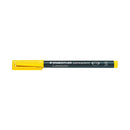 Staedtler Lumocolor Permanent 313 Rotulador Permanente de Punta Fina - Trazo 0.4mm Aprox - Secado Rapido - Color Amarillo (10 unidades)