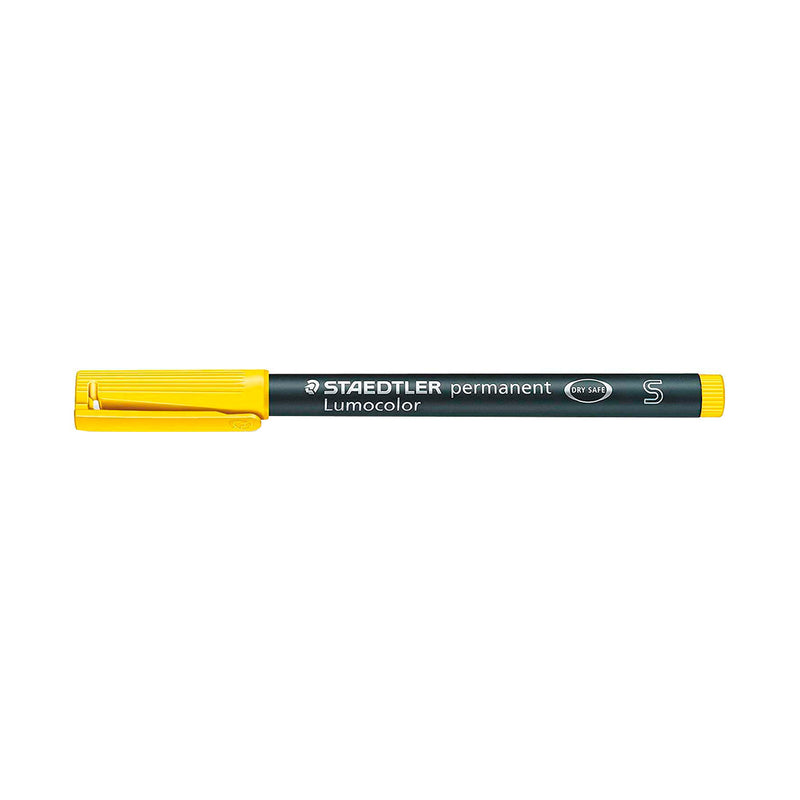 Staedtler Lumocolor Permanent 313 Rotulador Permanente de Punta Fina - Trazo 0.4mm Aprox - Secado Rapido - Color Amarillo (10 unidades)