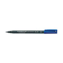 Staedtler Lumocolor Permanent 313 Rotulador Permanente de Punta Fina - Trazo 0.4mm Aprox - Secado Rapido - Color Azul (10 unidades)