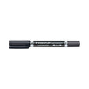 Staedtler Lumocolor 348 Rotulador Permanente de Doble Punta - Secado Rapido - Color Negro (10 unidades)