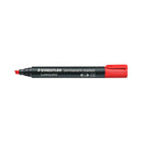 Staedtler Lumocolor 350 Rotulador Permanente - Secado Rapido - Punta 2 - 5 mm Aprox - Color Rojo (10 unidades)