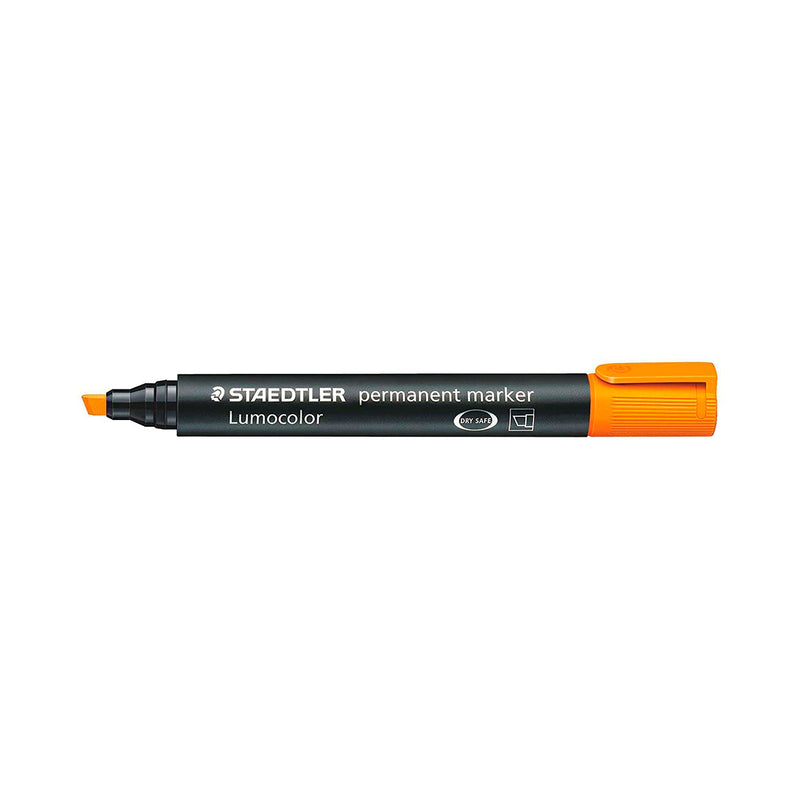 Staedtler Lumocolor 350 Rotulador Permanente - Secado Rapido - Punta 2 - 5 mm Aprox - Color Naranja (10 unidades)