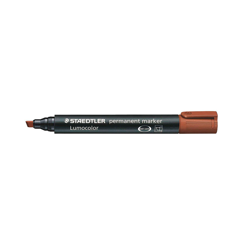 Staedtler Lumocolor 350 Rotulador Permanente - Secado Rapido - Punta 2 - 5 mm Aprox - Color Marron (10 unidades)