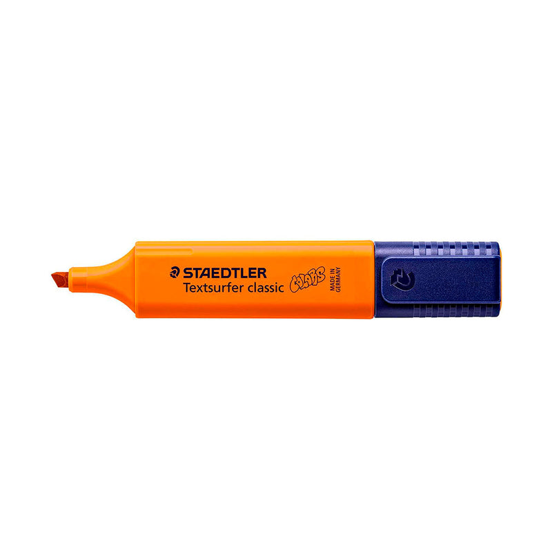 Staedtler Textsurfer Classic 364 Marcador Fluorescente - Punta Biselada 1 - 5mm Aprox - Secado Rapido - Color Naranja (10 unidades)