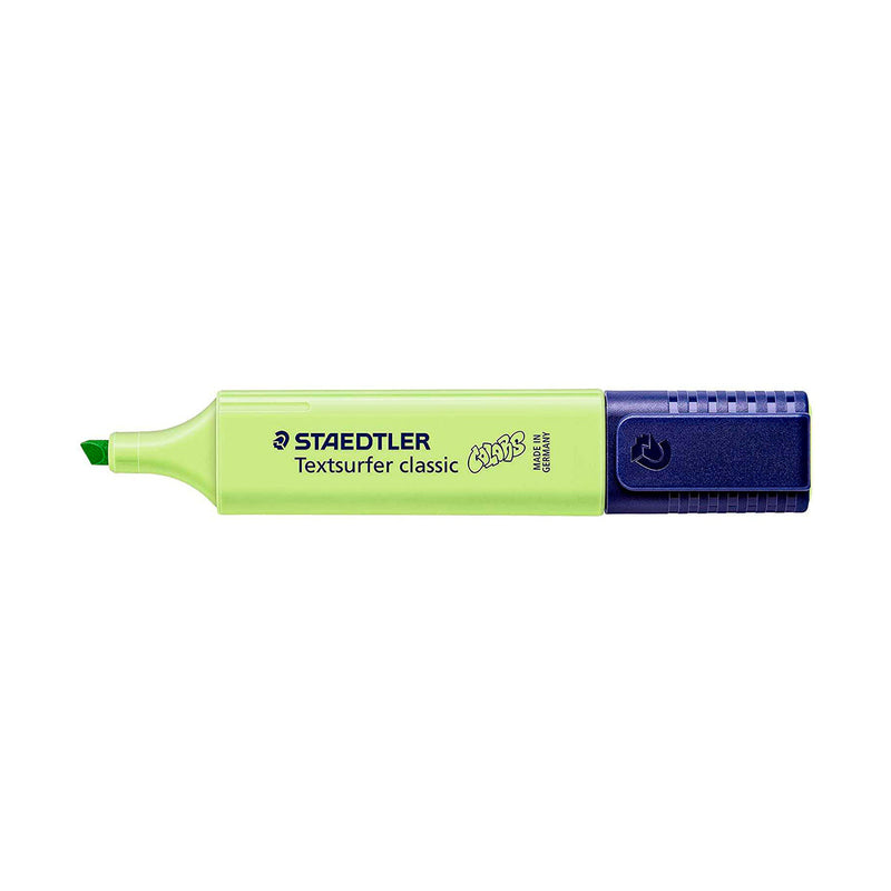 Staedtler Textsurfer Classic 364 Pastel Marcador Fluorescente - Punta Biselada - Trazo entre 1 - 5mm - Tinta con Base de Agua - Color Verde Lima (10 unidades)