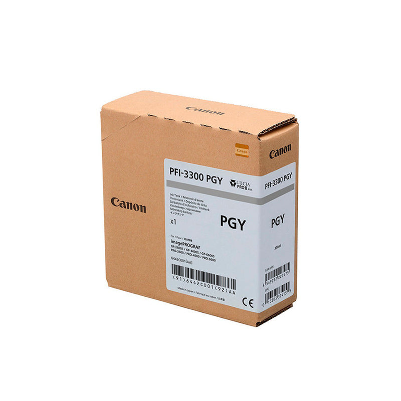 Canon PFI3300 Gris Foto Cartucho de Cartucho de Tinta Original - 6442C001