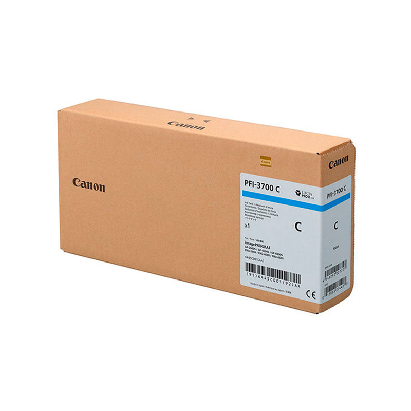 Canon PFI3700 Cian Cartucho de Cartucho de Tinta Original - 6445C001