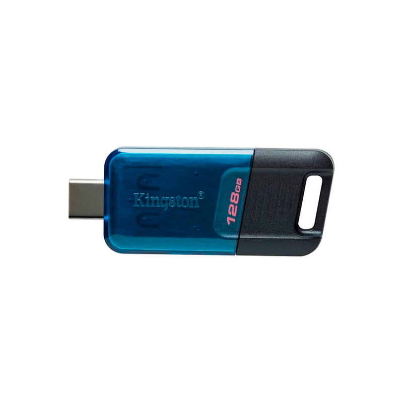 Kingston DataTraveler 80M Memoria USB-C 3.2 Gen 1 128GB - 200 MB/s en Lectura - Color Azul/Negro (Pendrive)