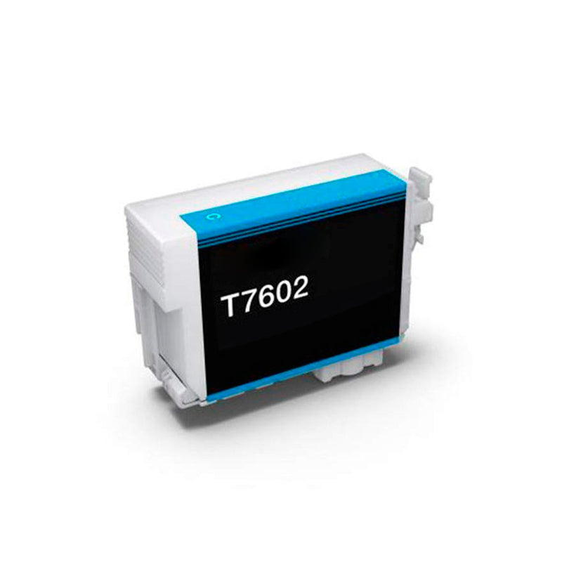 Epson T7602 Cian Cartucho de Tinta Pigmentada Generico - Reemplaza C13T76024010