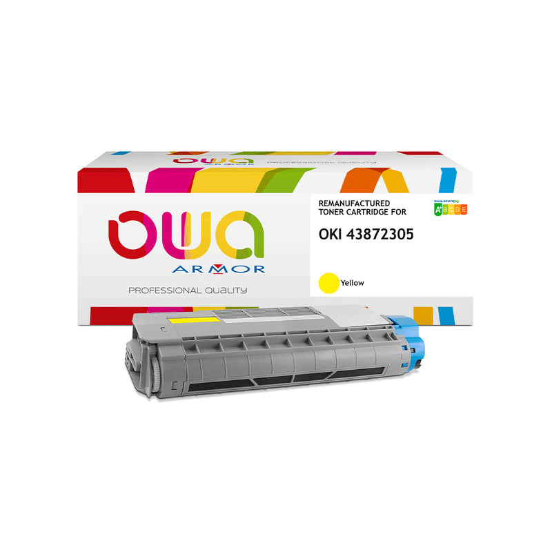 Armor Owa 43872305 Amarillo Cartucho de Toner Compatible Premium Oki