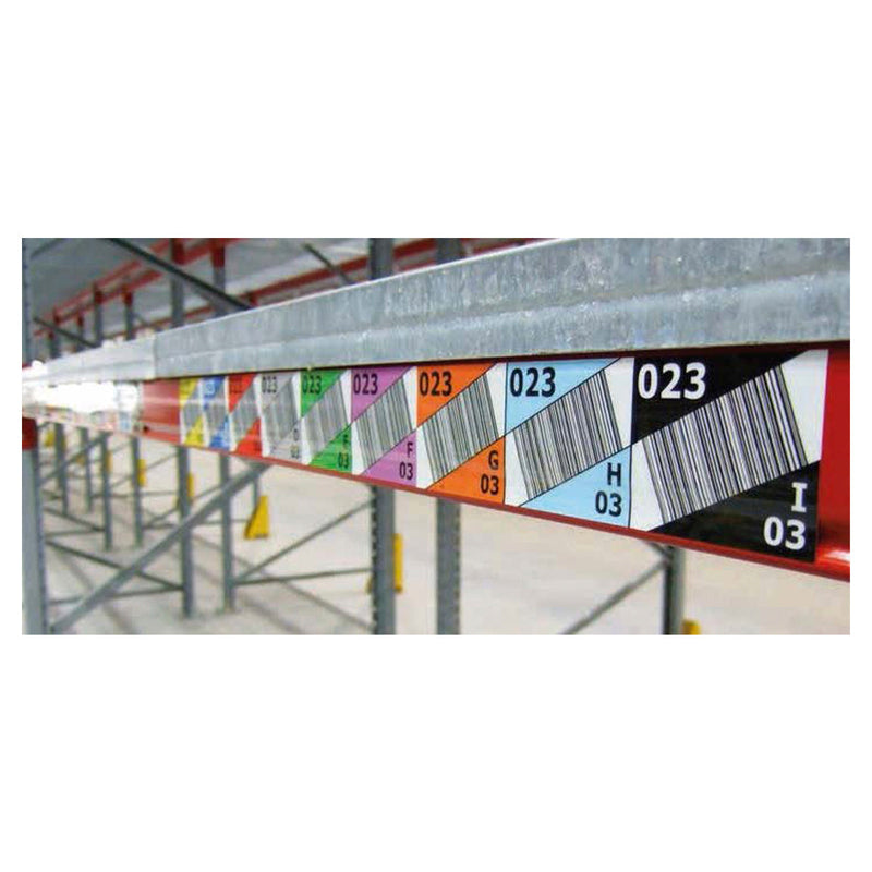 Brother LTZ12055FCB6 Rollo de etiquetas precortadas para estanterías y estanterías paletizadas con códigos de barras. Color: 1 Ud. = 1 Modulo De 6 Colores. Medidas: 55x400mm, 75 Etiquetas.