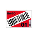 Brother LTZ14055FCB Rollo de etiquetas precortadas para estanterías y estanterías paletizadas con códigos de barras. Color: Rojo. Medidas: 55x85mm, 340 Etiquetas.