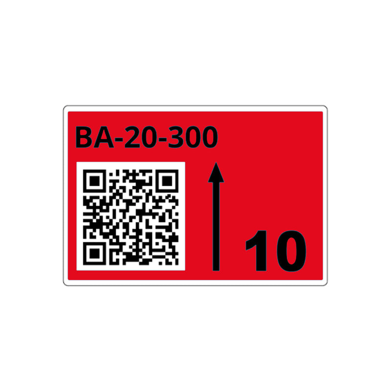 Brother LTZ14090FQR Rollo de etiquetas precortadas para estanterías y estanterías paletizadas con códigos QR. Color: Rojo. Medidas: 90x110mm, 260 Etiquetas.