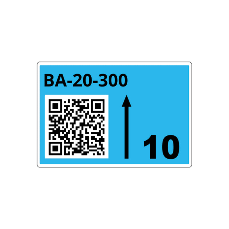 Brother LTZ15055FQR Rollo de etiquetas precortadas para estanterías y estanterías paletizadas con códigos QR. Color: Azul Cierlo. Medidas: 55x85mm, 340 Etiquetas.