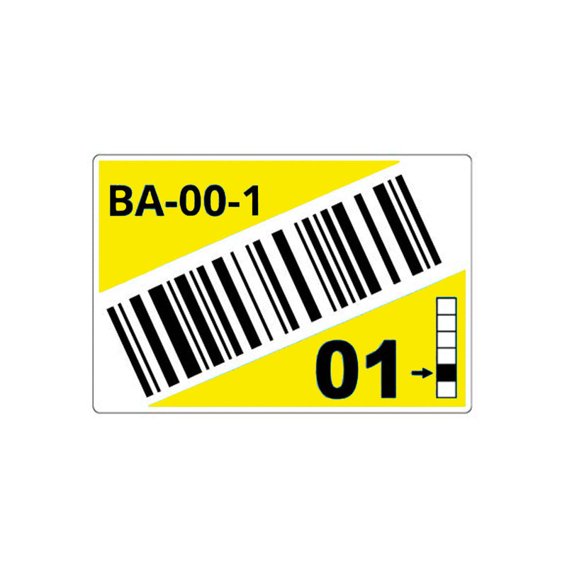 Brother LTZ16055FCB Rollo de etiquetas precortadas para estanterías y estanterías paletizadas con códigos de barras. Color: Amarillo. Medidas: 55x85mm, 340 Etiquetas.