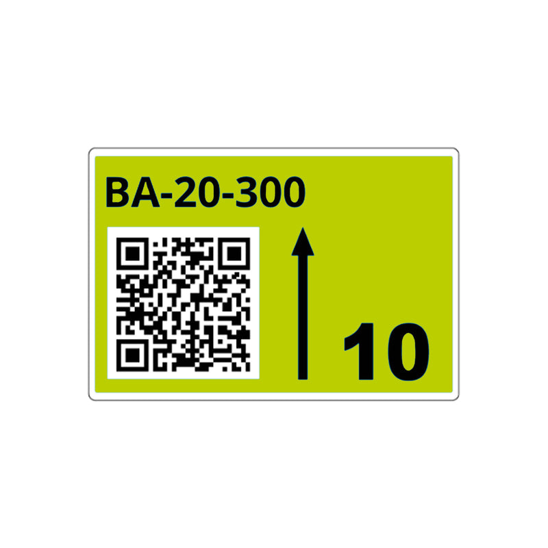 Brother LTZ17055FQR Rollo de etiquetas precortadas para estanterías y estanterías paletizadas con códigos QR. Color: Verde. Medidas: 55x85mm, 340 Etiquetas.