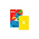 Apli Etiquetas Amarillas Permanentes 105.0 x 148.0mm 20 Hojas