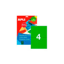 Apli Etiquetas Verdes Permanentes 105.0 x 148.0mm 20 Hojas