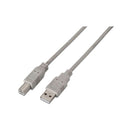 Aisens Cable USB 2.0 Impresora - Tipo A Macho a Tipo B Macho - 1.8m - Color Beige