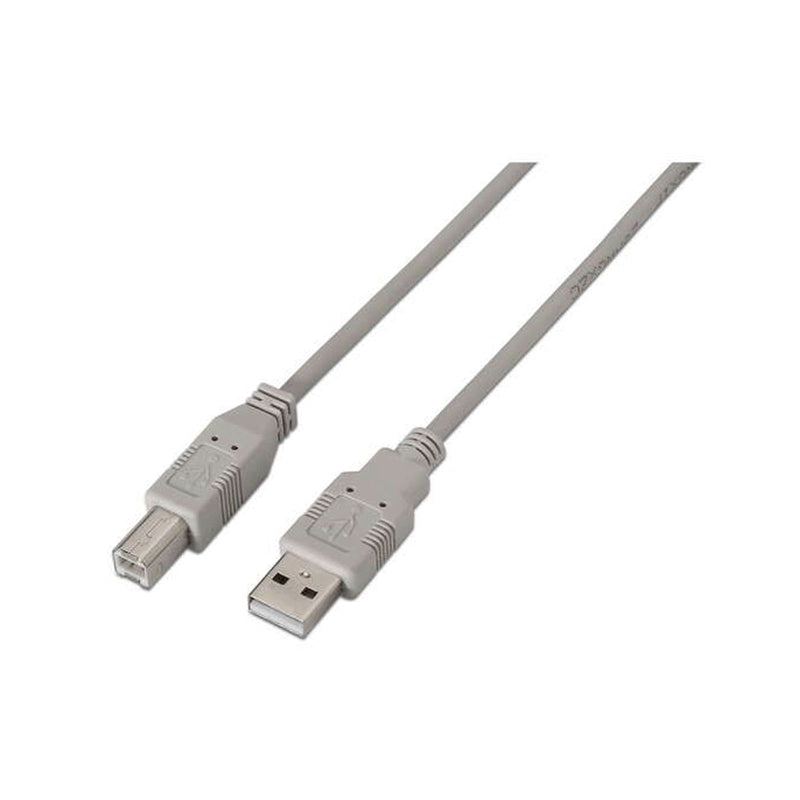 Aisens Cable USB 2.0 Impresora - Tipo A Macho a Tipo B Macho - 1.8m - Color Beige