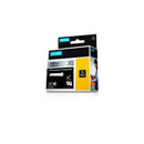 Dymo Rhino ID1-12 Cinta de Etiquetas Original para Rotuladora - Texto Negro sobre Fondo Plata - Ancho 12mm x 5.5 metros - 18486