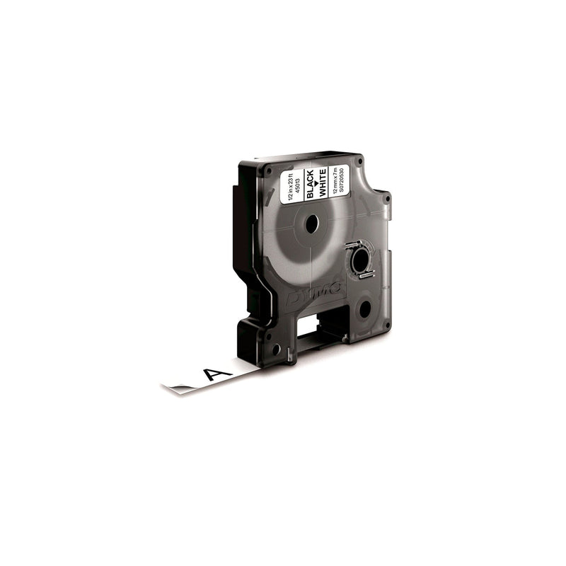 Dymo D1 45013 Cinta de Etiquetas Original para Rotuladora - Texto negro sobre fondo blanco - Ancho 12mm x 7 metros - S0720530