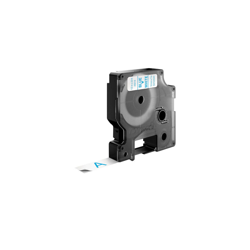 Dymo D1 Cinta de Etiquetas Original para Rotuladora - Texto Azul sobre Fondo Blanco - Ancho 12mm x 7 metros - S0720540